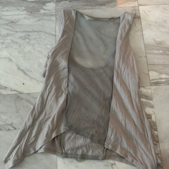 Beaded LF Black Crop Top Size Medium - Picture 2 of 5